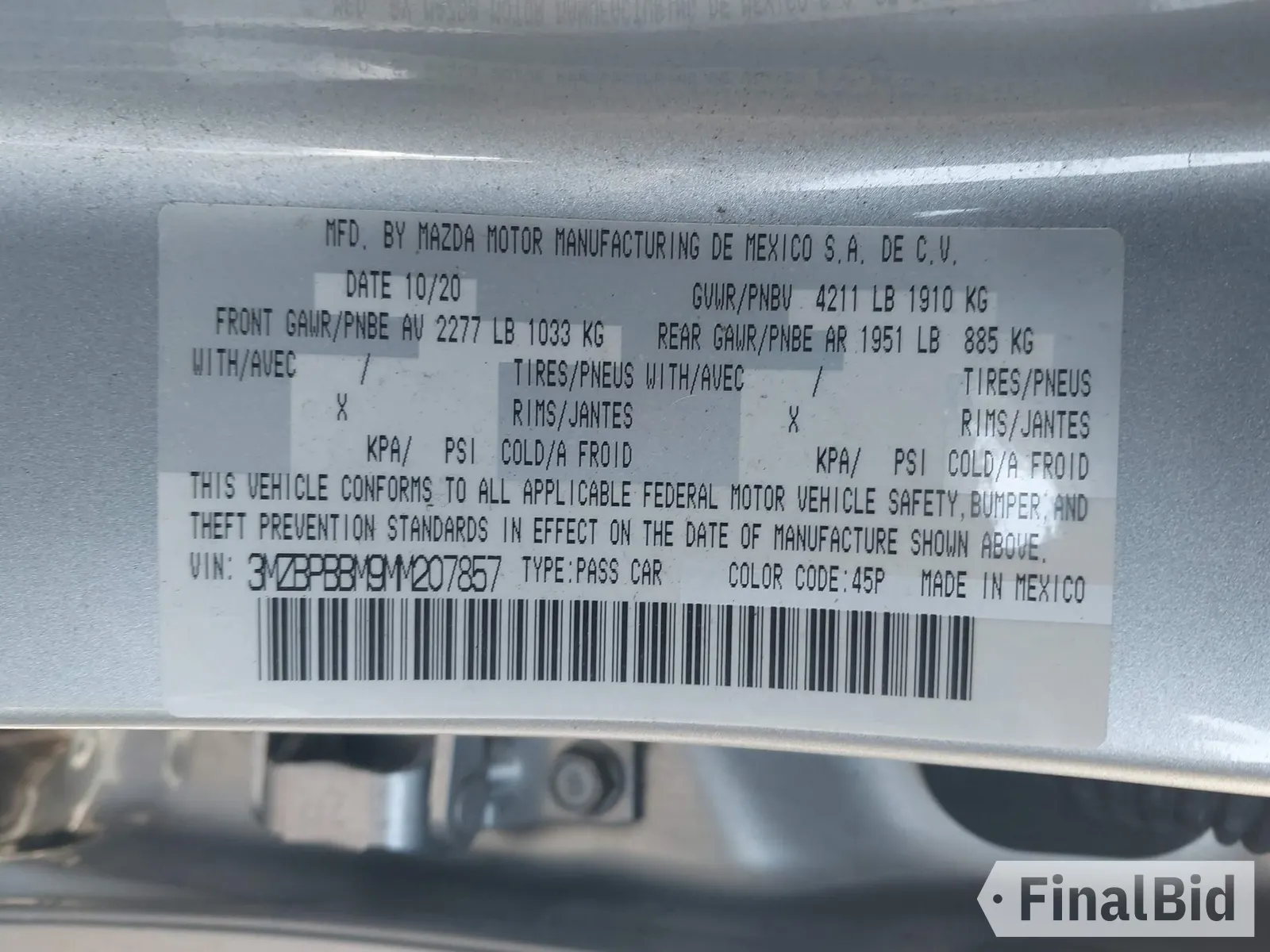 2021 Mazda 3 Select