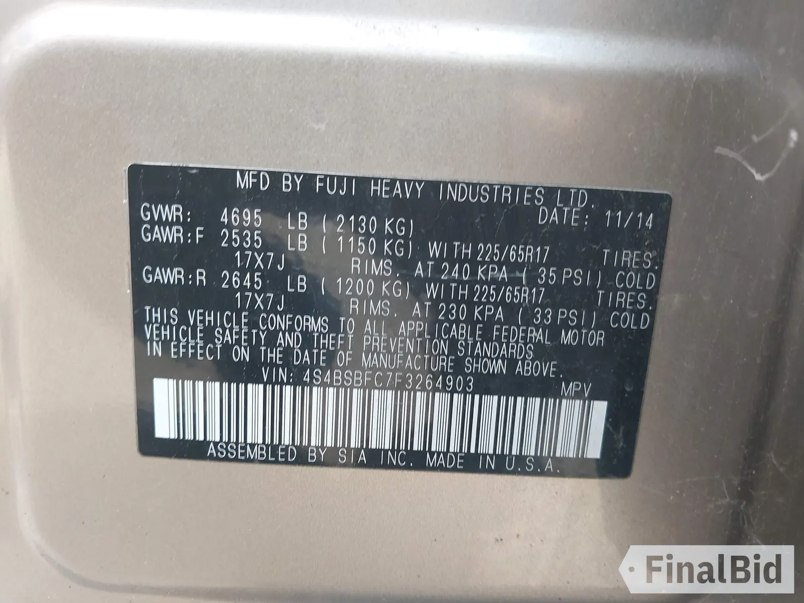 2015 Subaru Outback Premium