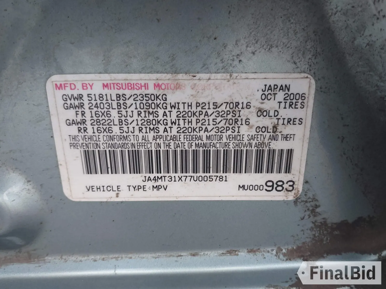 2007 Mitsubishi Outlander LS