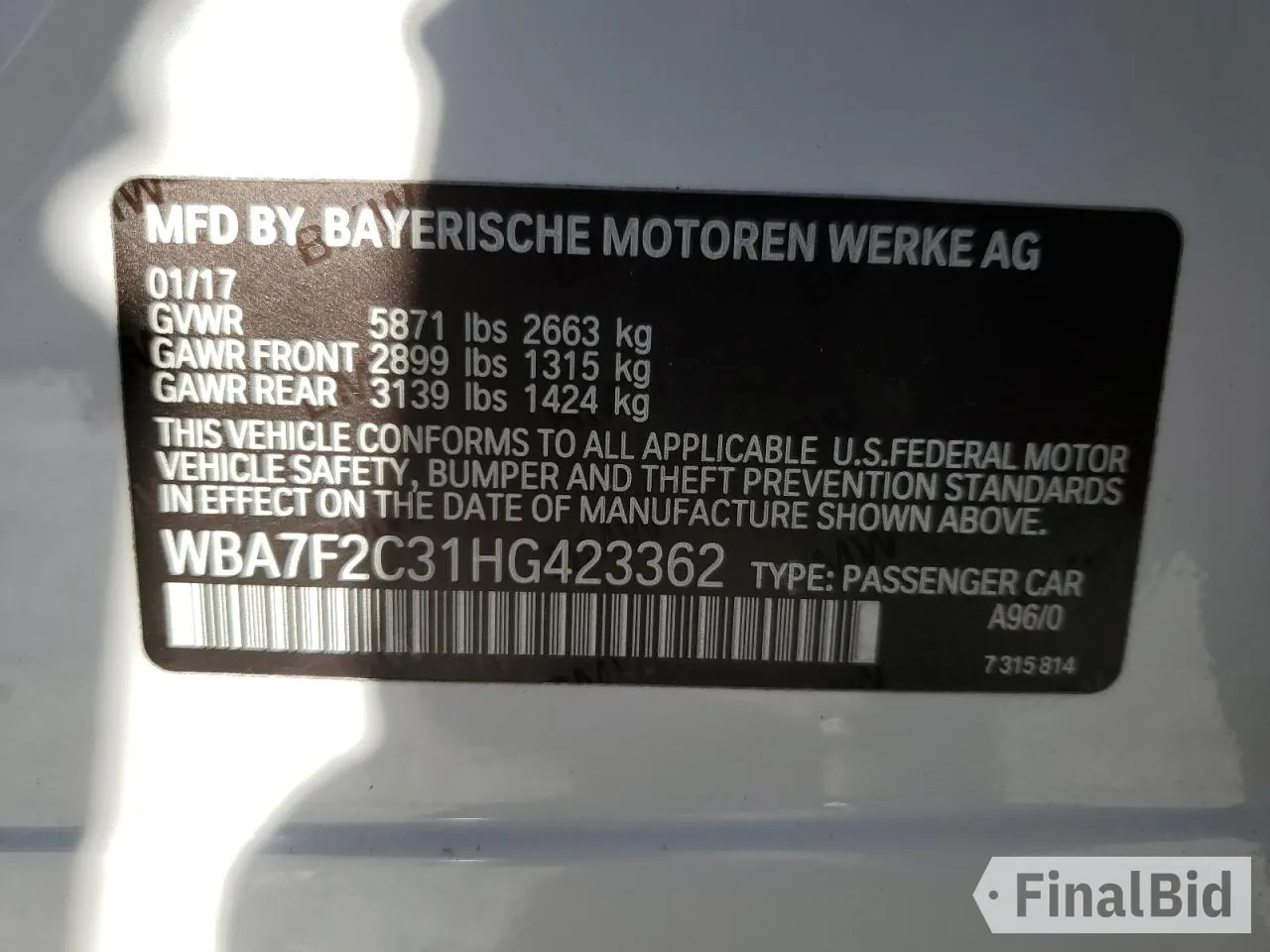 2017 BMW 7 Series ALPINA B7 xDrive