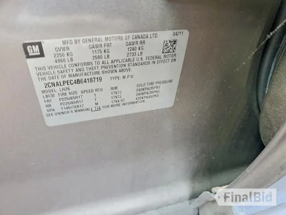 2011 Chevrolet Equinox 2LT