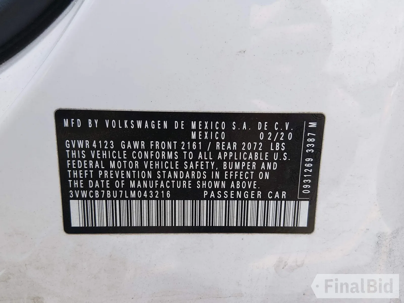 2020 Volkswagen Jetta S