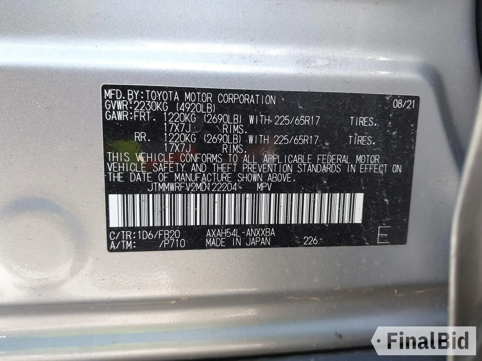 2021 Toyota RAV4 Hybrid LE