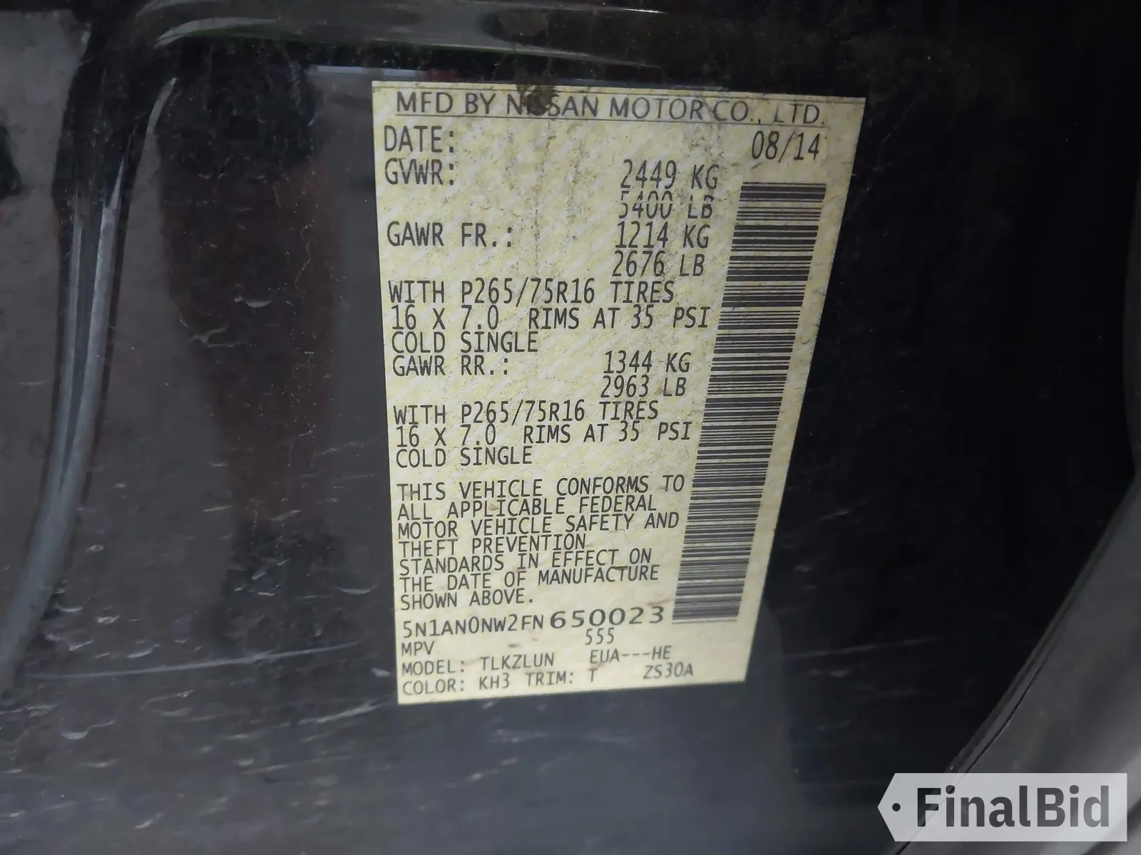 2015 Nissan Xterra X