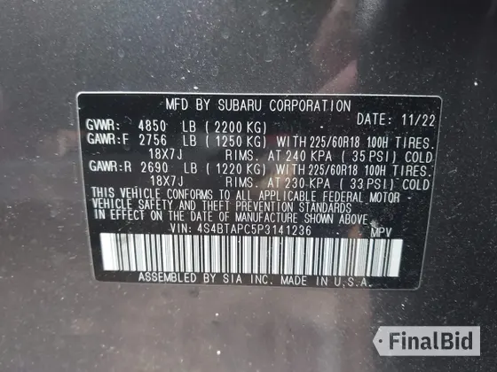 2023 Subaru Outback Touring