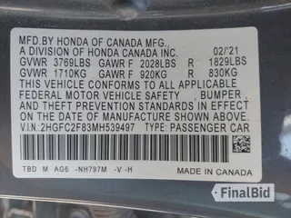 2021 Honda Civic Sport