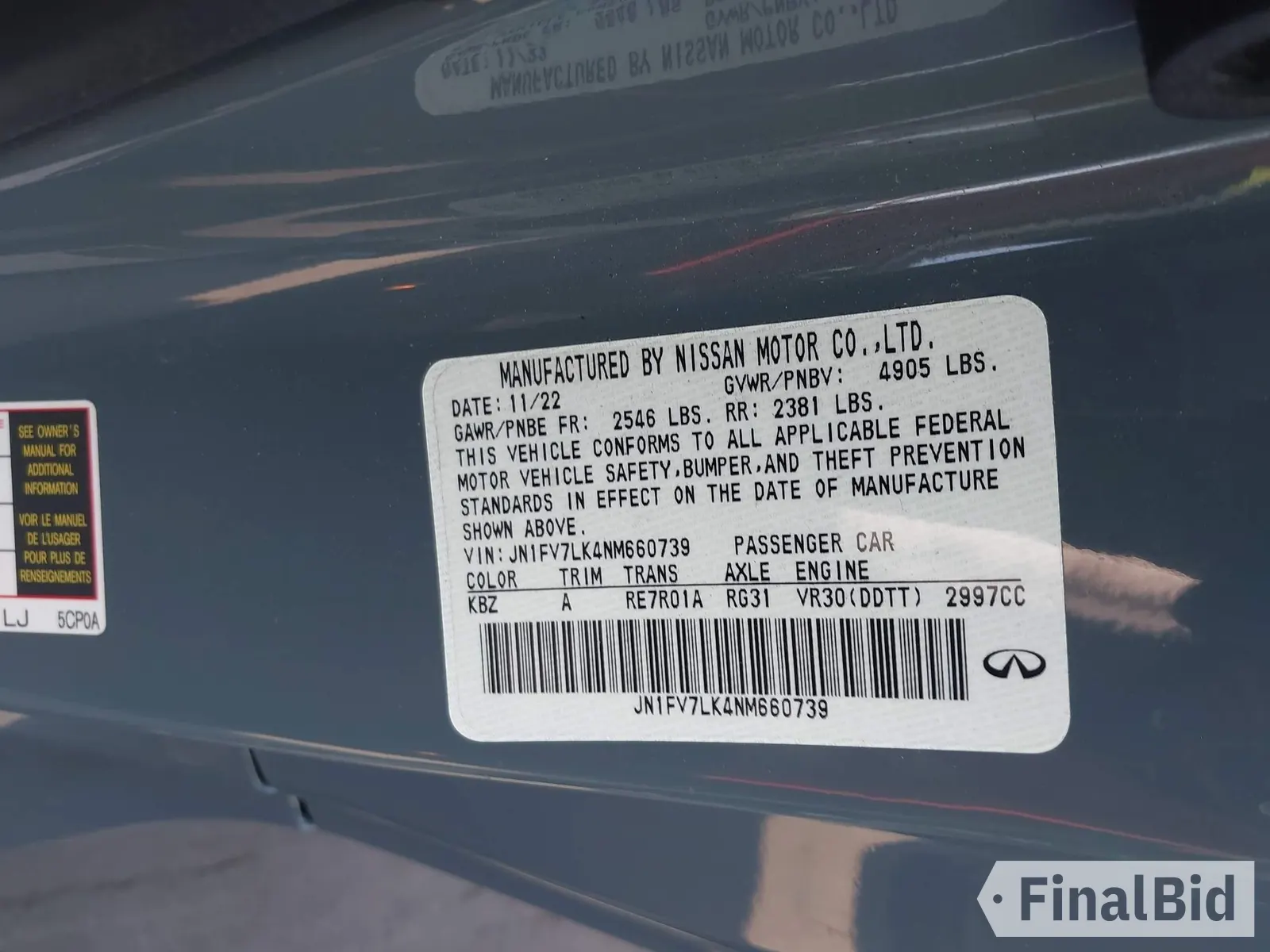 2022 Infiniti Q60 Red Sport 400