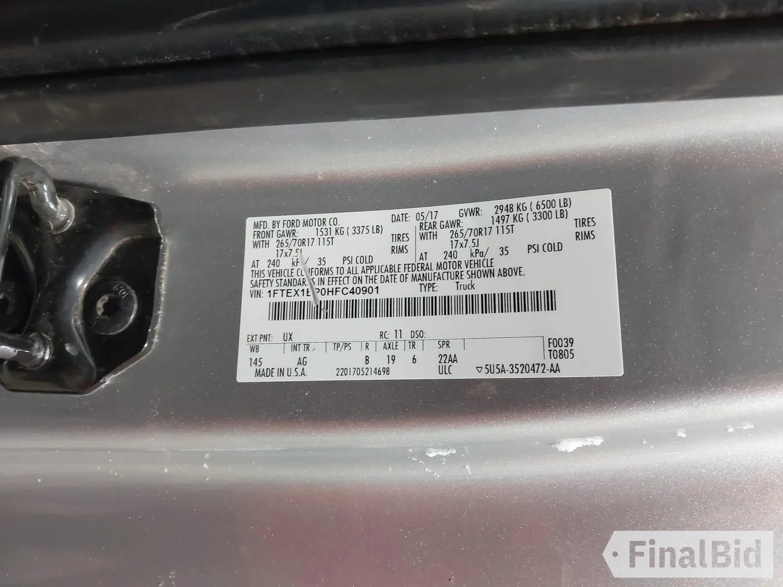 2017 Ford F-150 XL