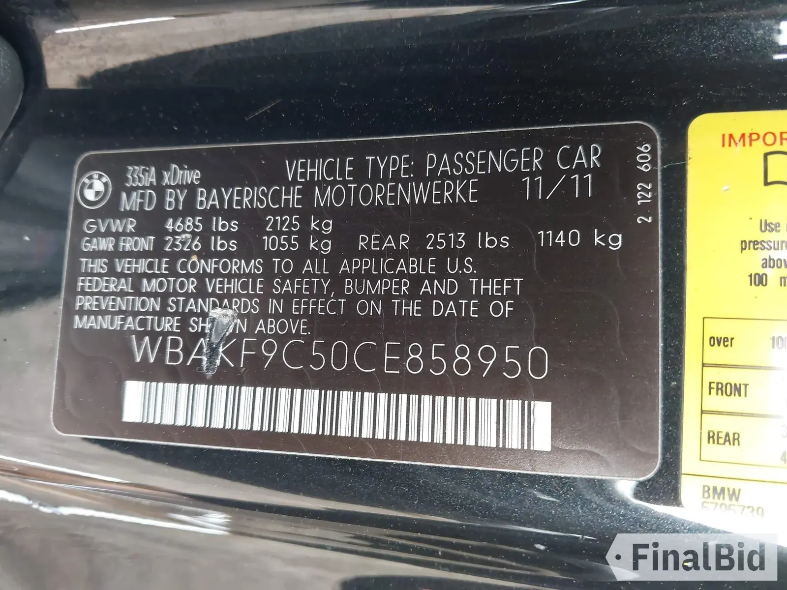 2012 BMW 3 Series 335i xDrive