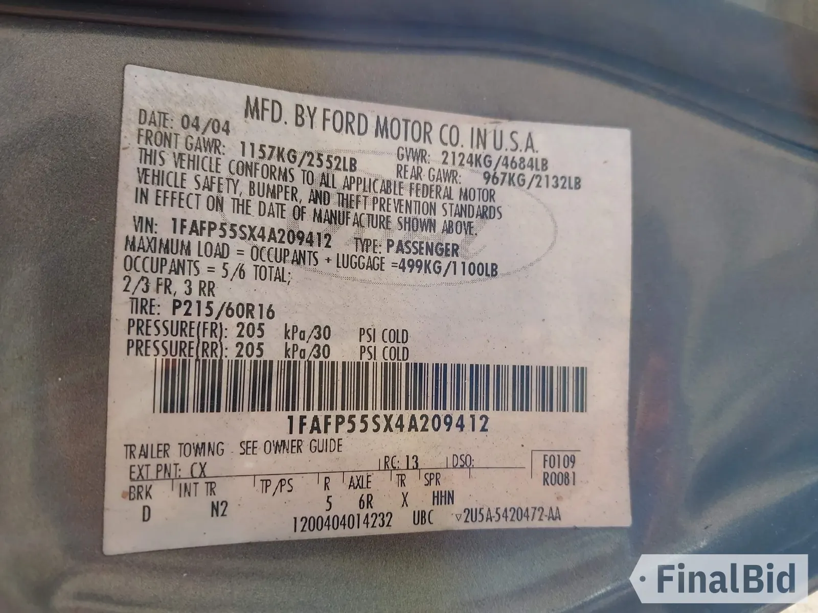 2004 Ford Taurus SES