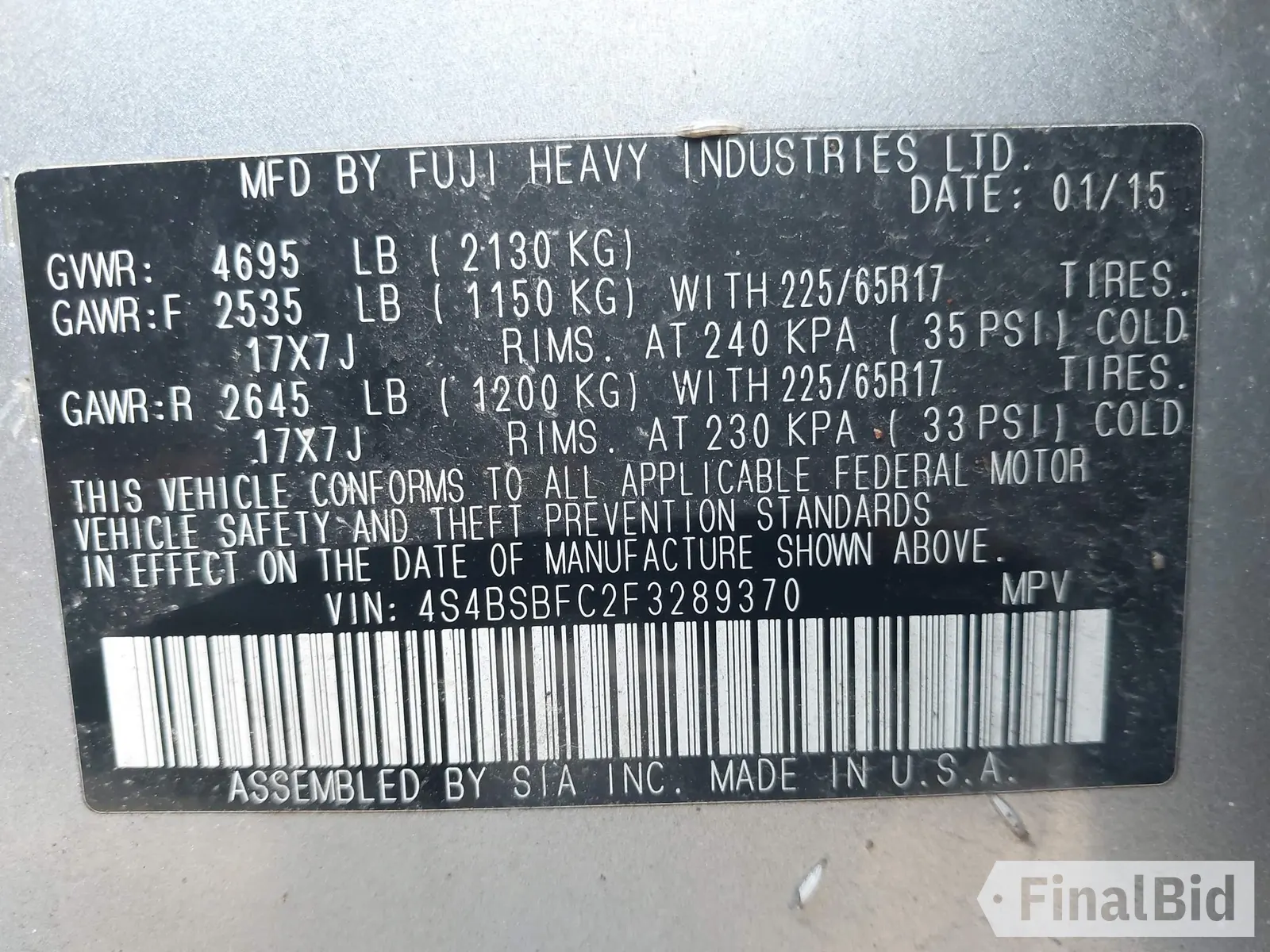 2015 Subaru Outback Premium