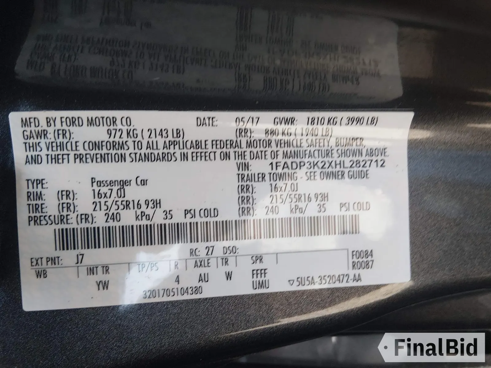 2017 Ford Focus SE