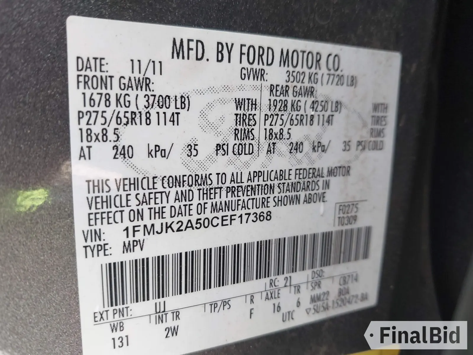 2012 Ford Expedition Max Limited