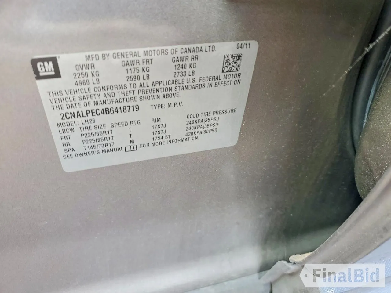 2011 Chevrolet Equinox 2LT