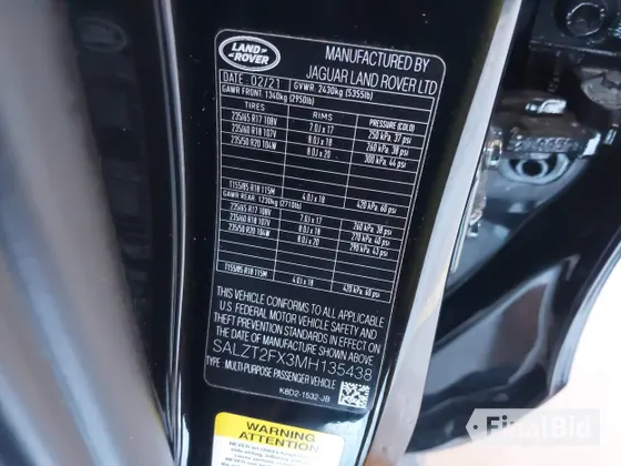 2021 Land Rover Range Rover Evoque R-Dynamic S