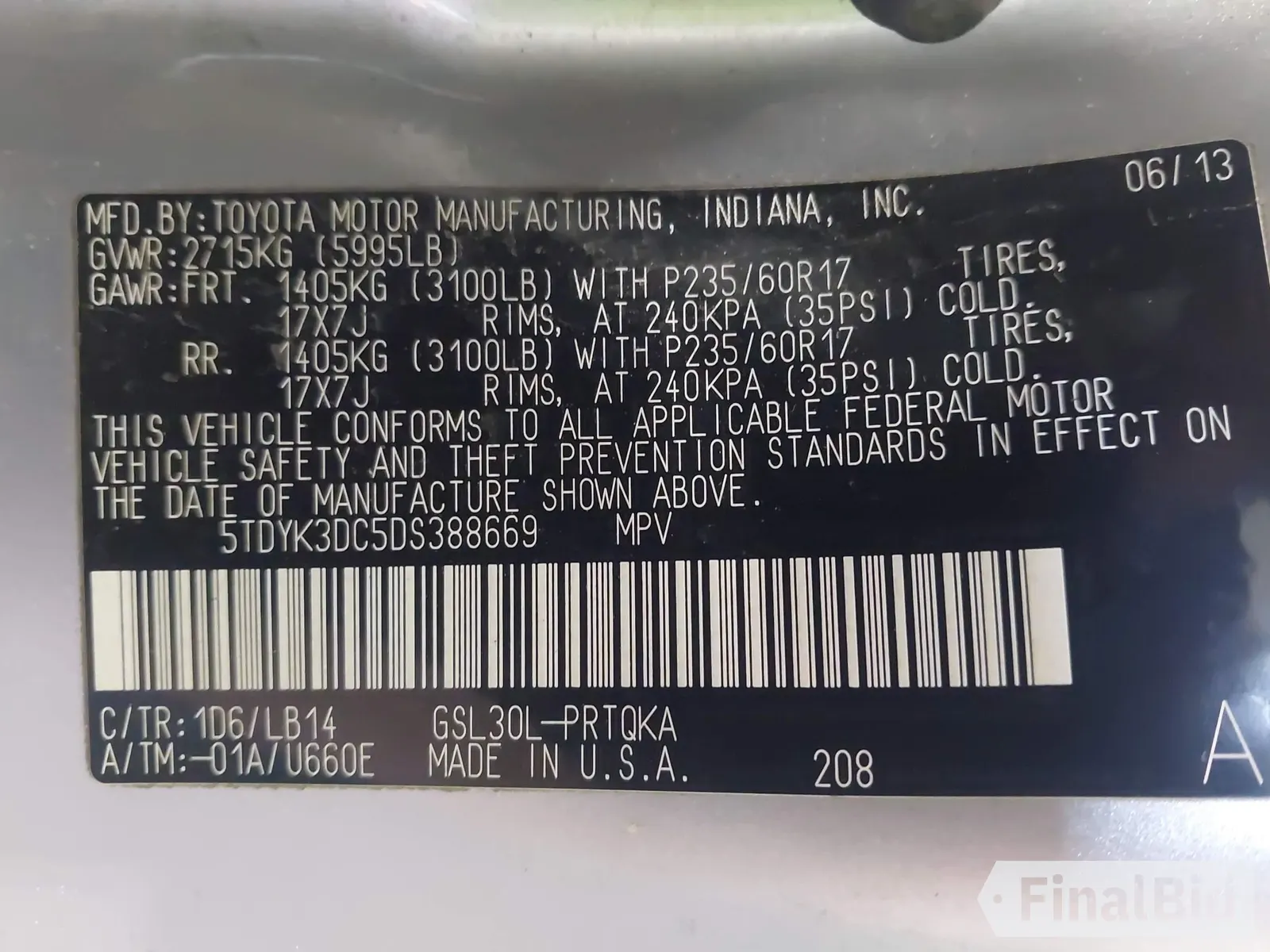 2013 Toyota Sienna Limited