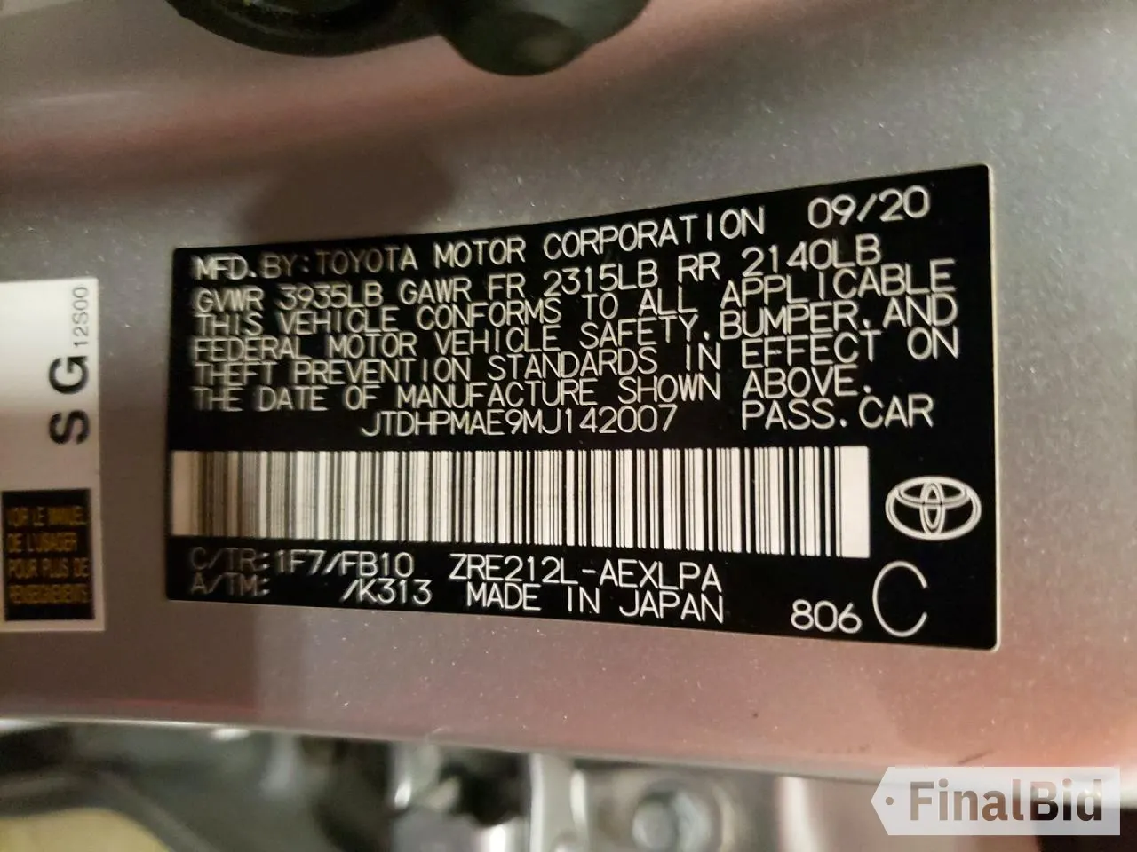 2021 Toyota Corolla LE
