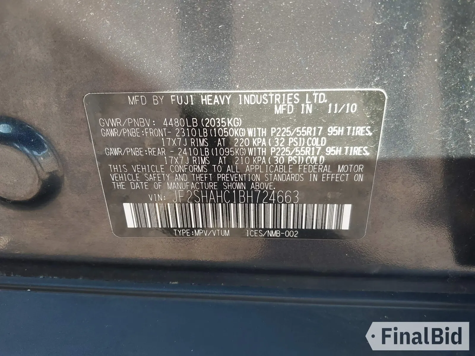 2011 Subaru Forester X Touring