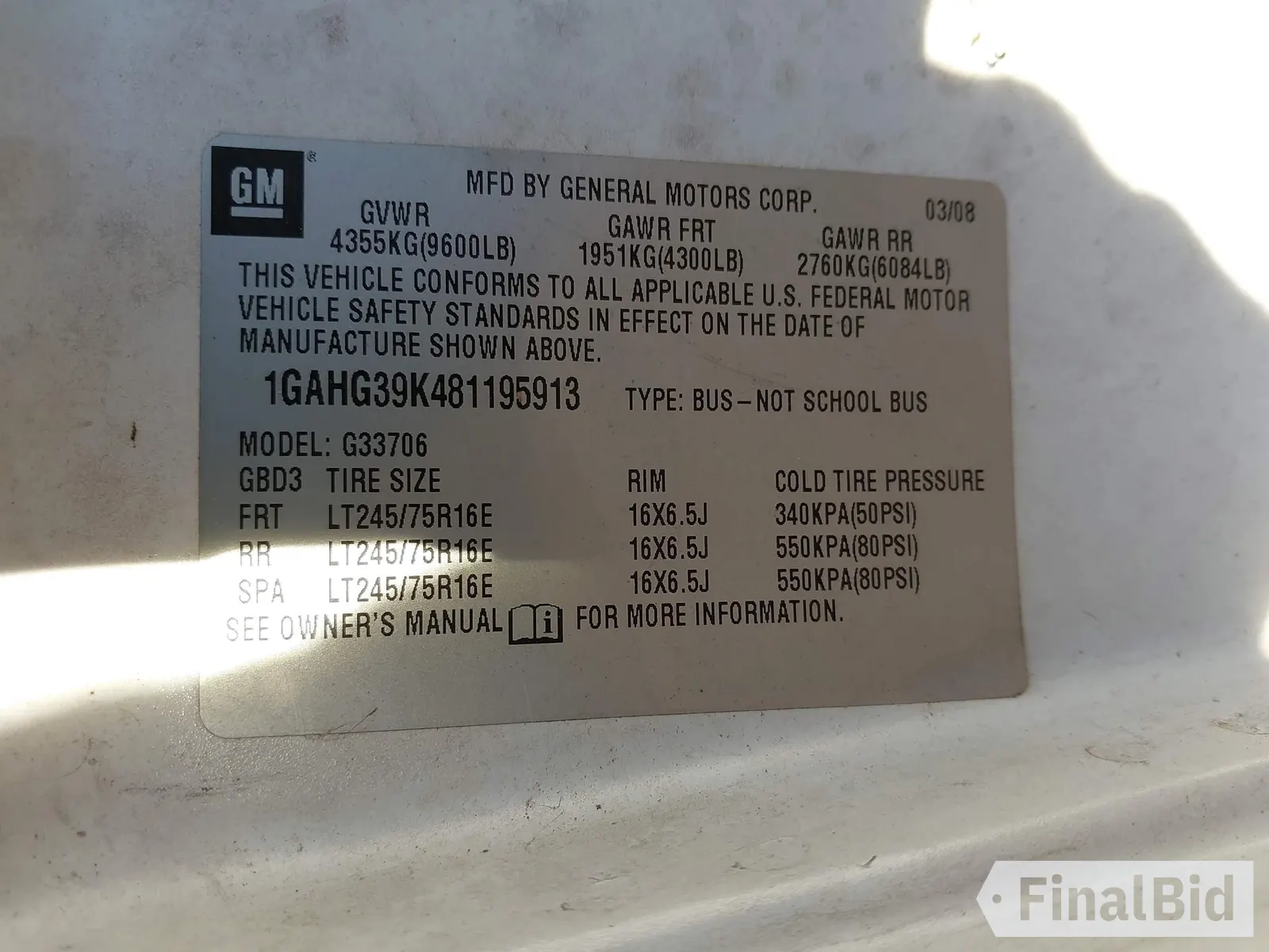 2008 Chevrolet Express Passenger