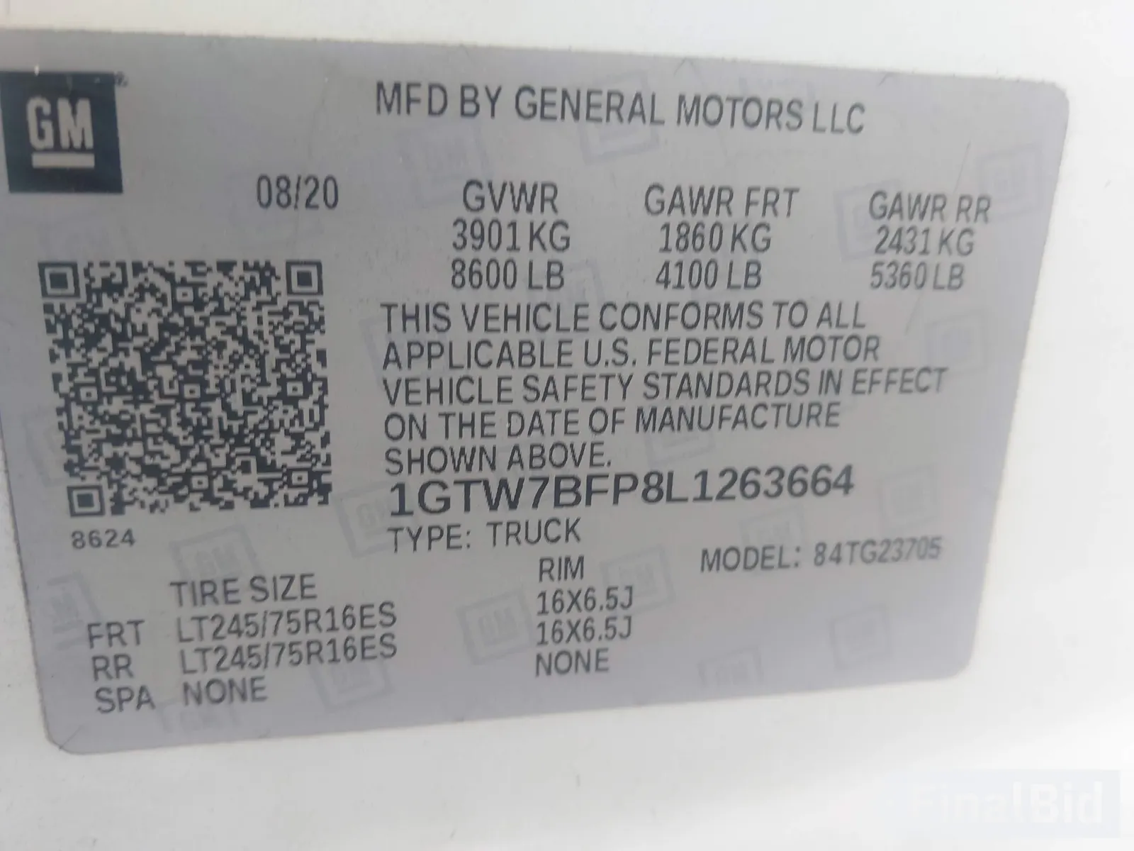 2020 GMC Savana Cargo