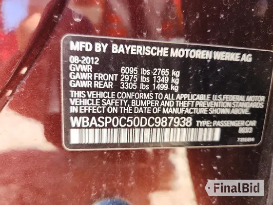 2013 BMW 5 Series 550i Gran Turismo xDrive
