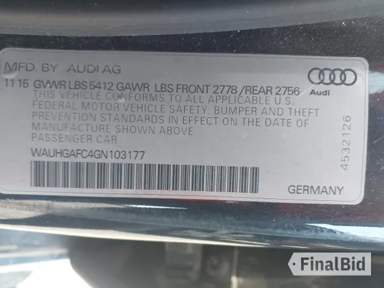 2016 Audi A6 Prestige
