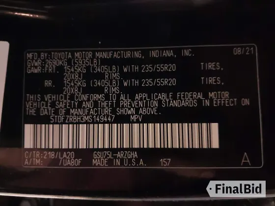 2021 Toyota Highlander Platinum