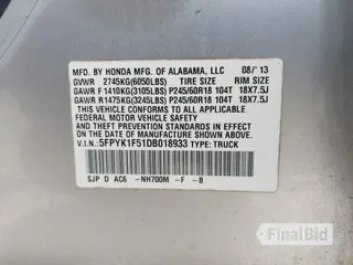 2013 Honda Ridgeline RTL