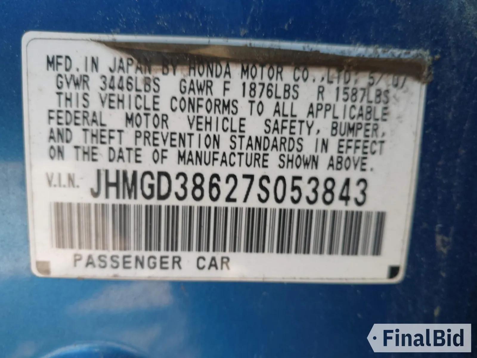 2007 Honda Fit Sport