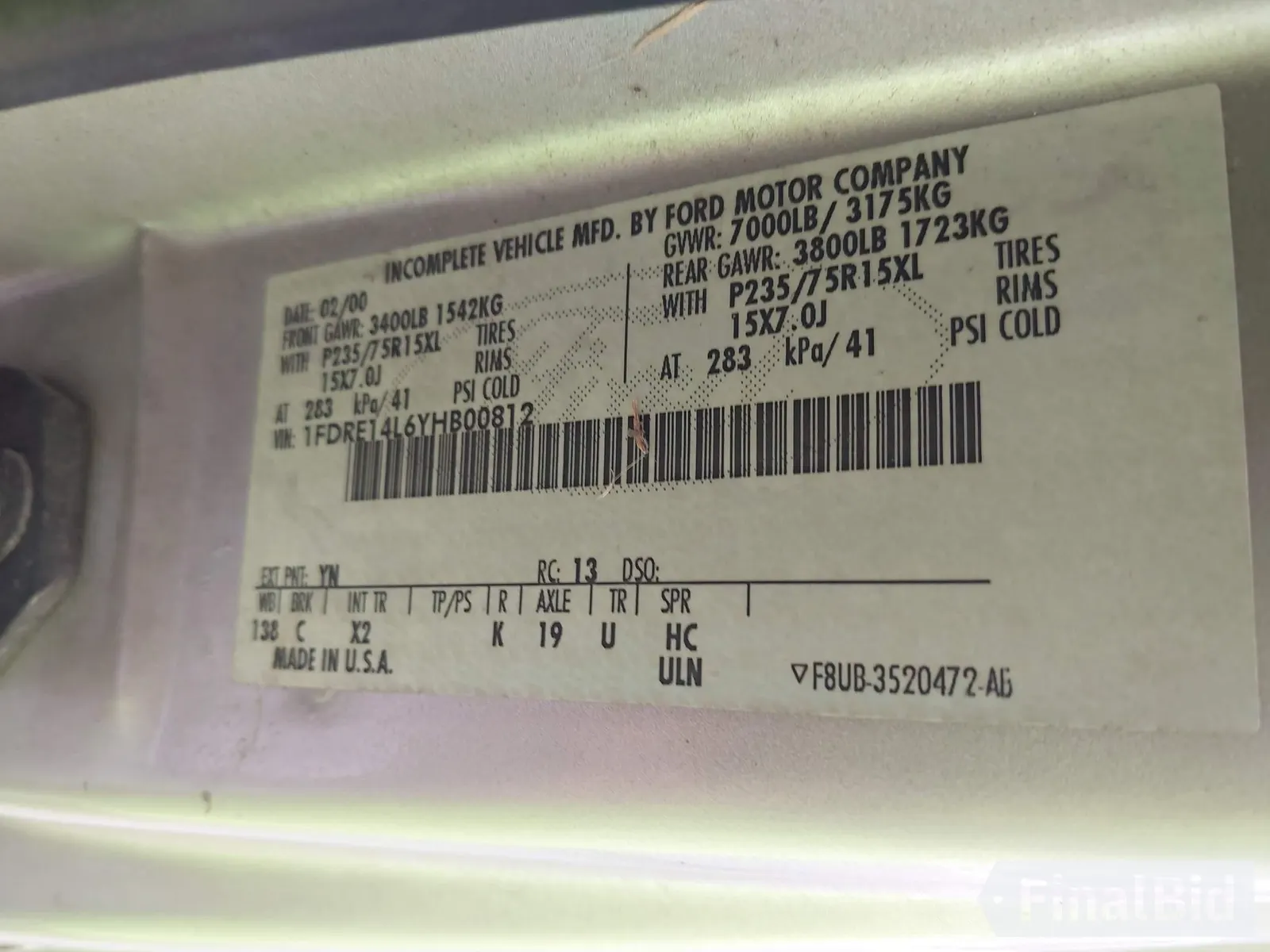 2000 Ford Econoline Cargo Recreational