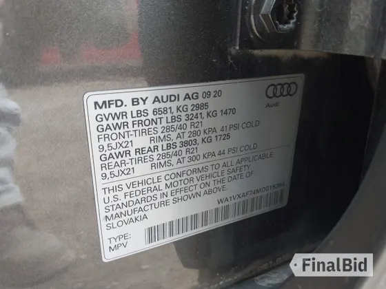 2021 Audi Q7 Prestige