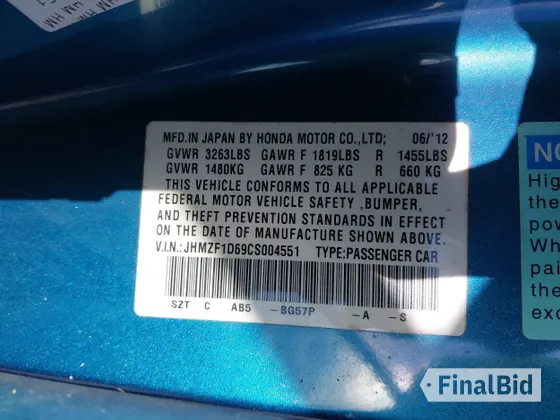 2012 Honda CR-Z EX