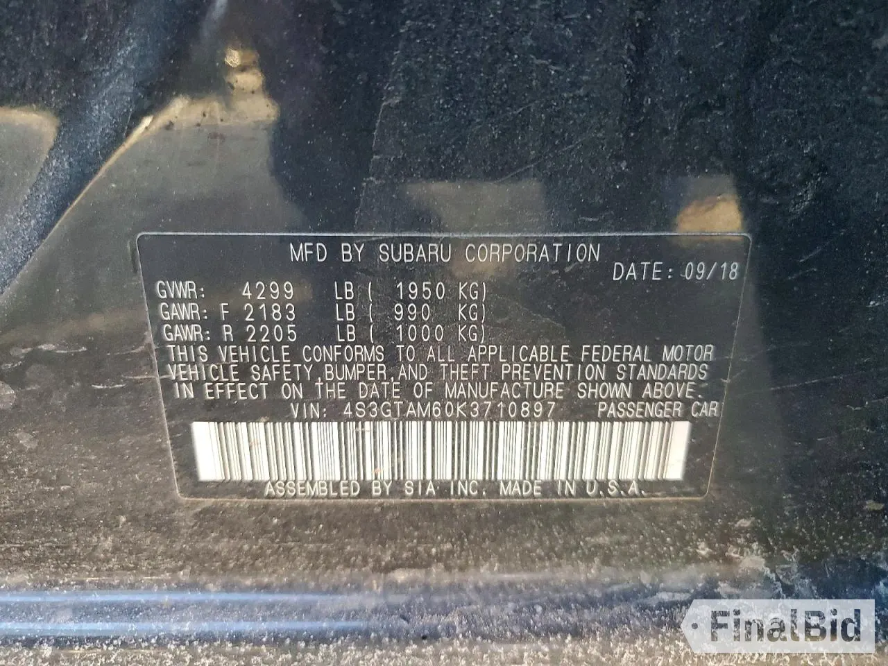 2019 Subaru Impreza Special Sports