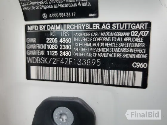2007 Mercedes-Benz SL 55/63 AMG