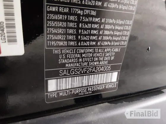 2015 Land Rover Range Rover HSE