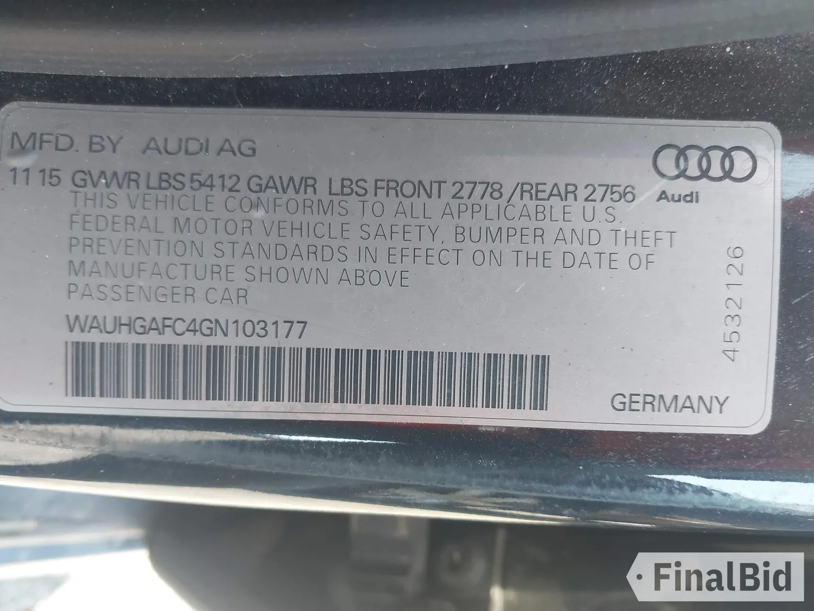 2016 Audi A6 Prestige
