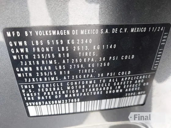 2024 Volkswagen Tiguan Wolfsburg Edition