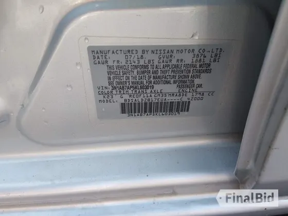 2019 Nissan Sentra SV