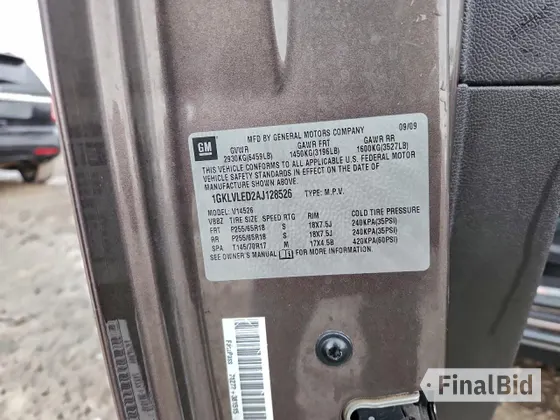 2010 GMC Acadia SLE