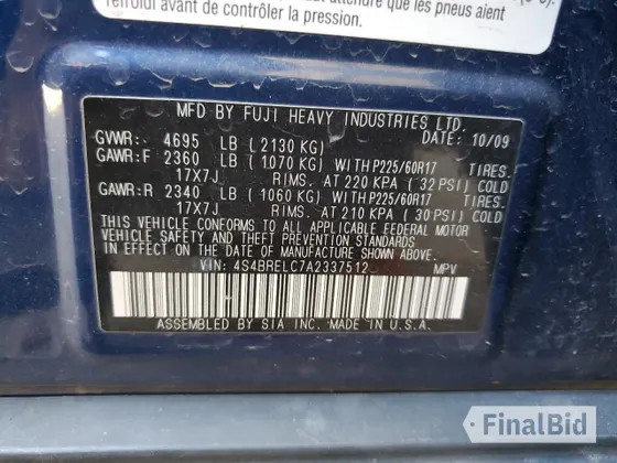 2010 Subaru Outback Limited Power Moon