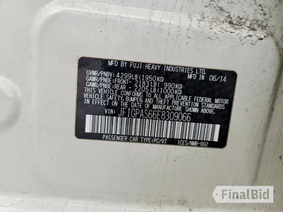 2014 Subaru Impreza Special Sports Limited