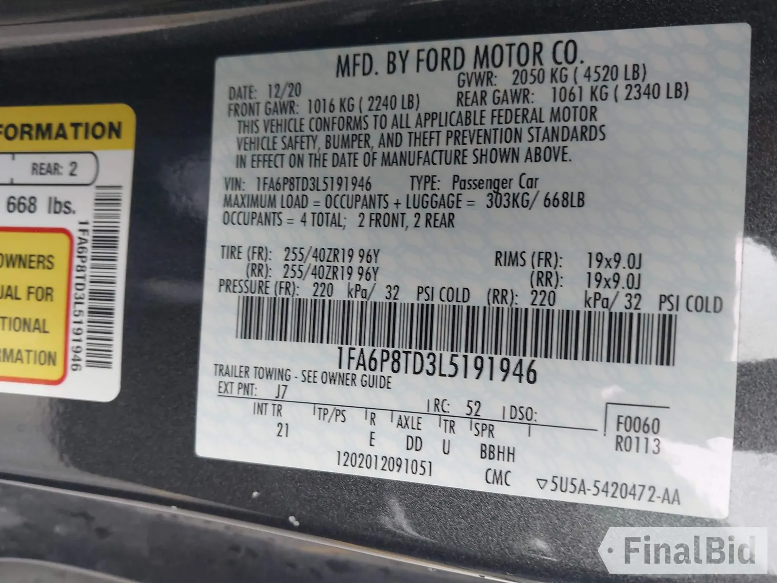 2020 Ford Mustang EcoBoost Premium