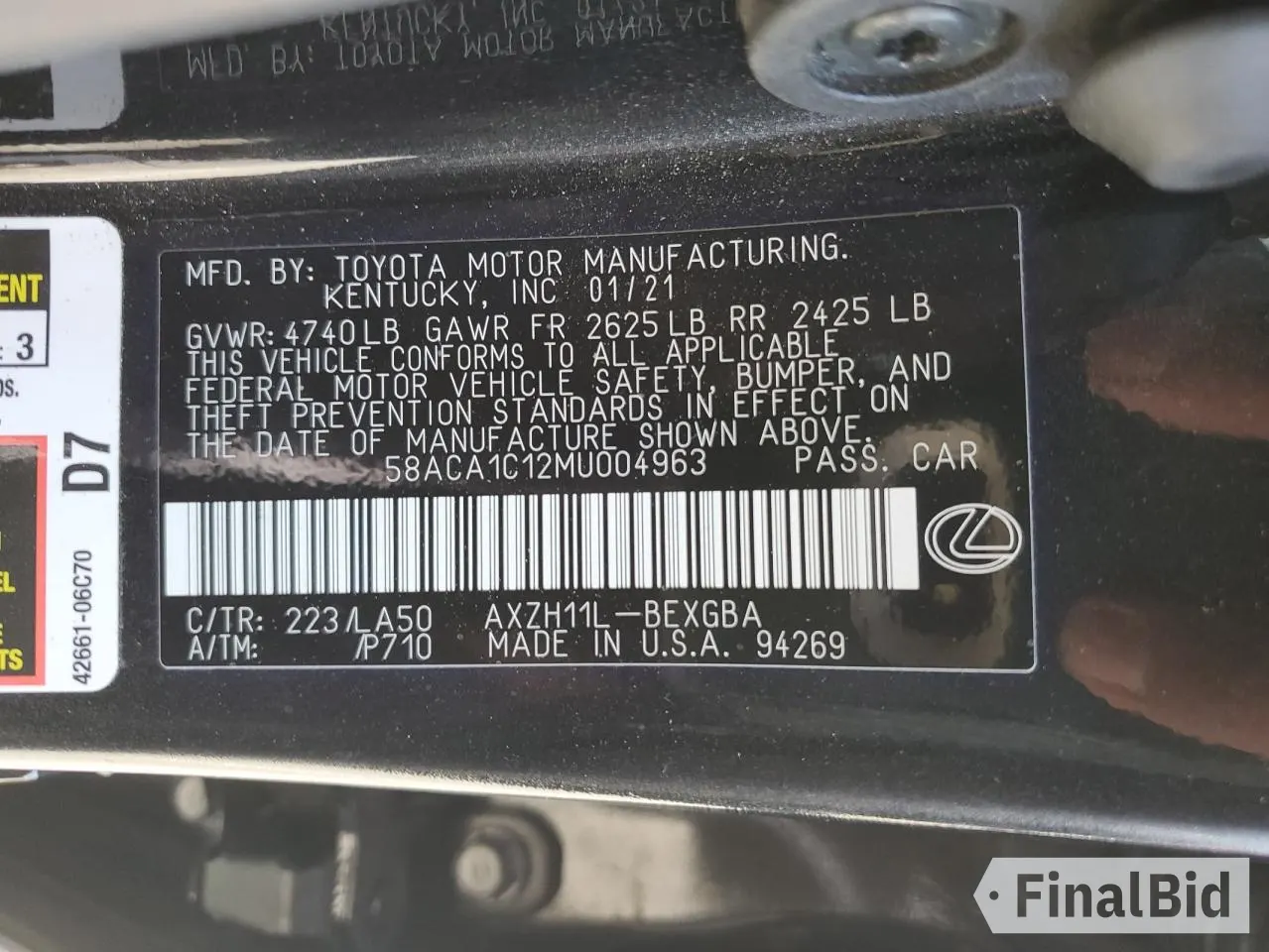 2021 Lexus ES 300h