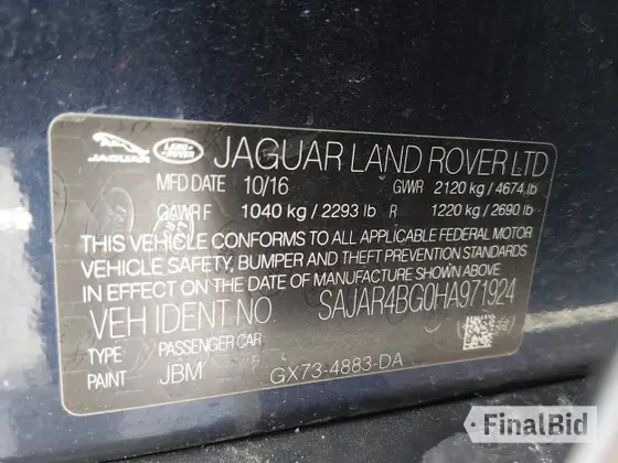 2017 Jaguar XE 25t
