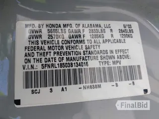 2003 Honda Odyssey LX