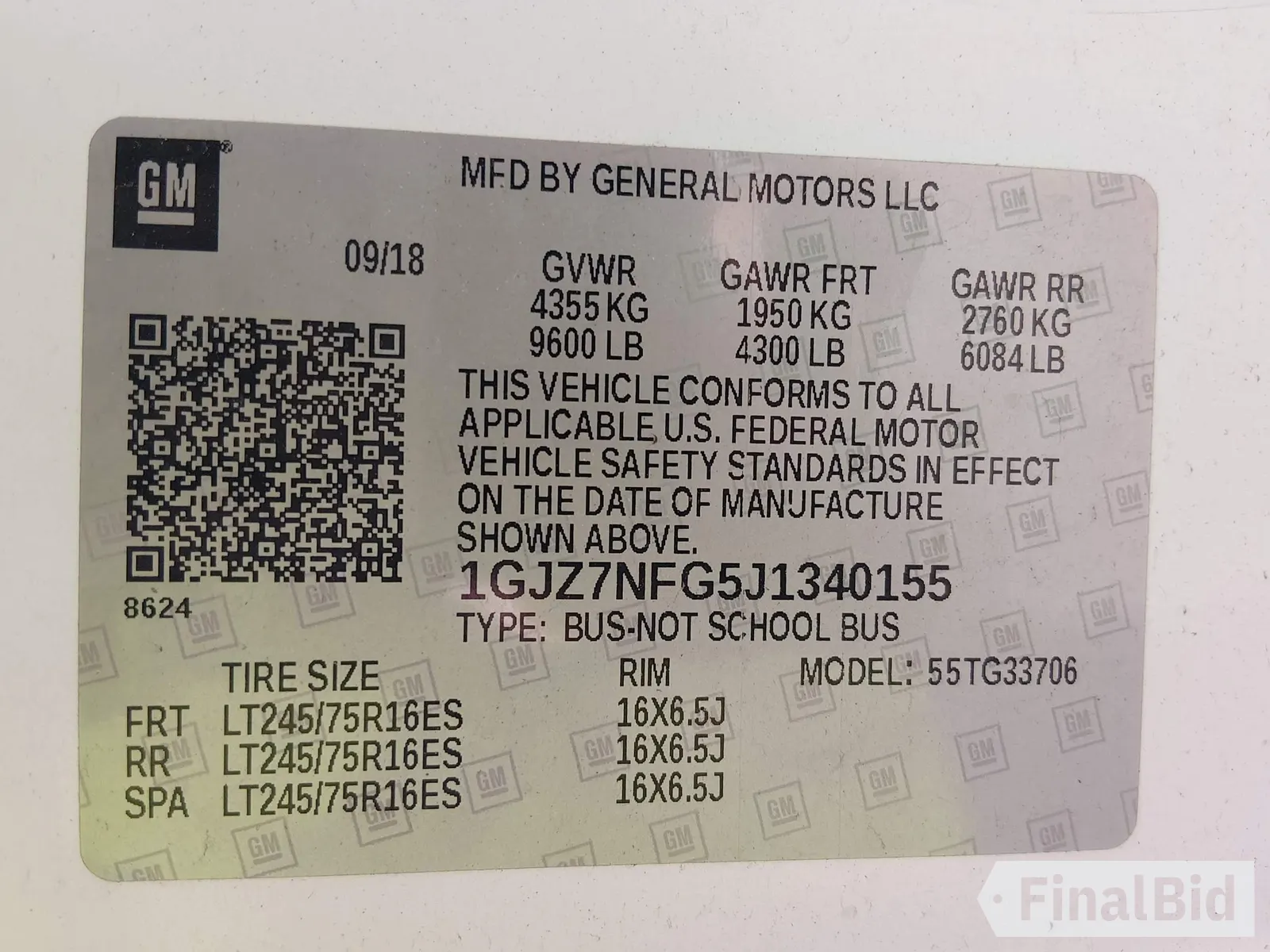 2018 GMC Savana