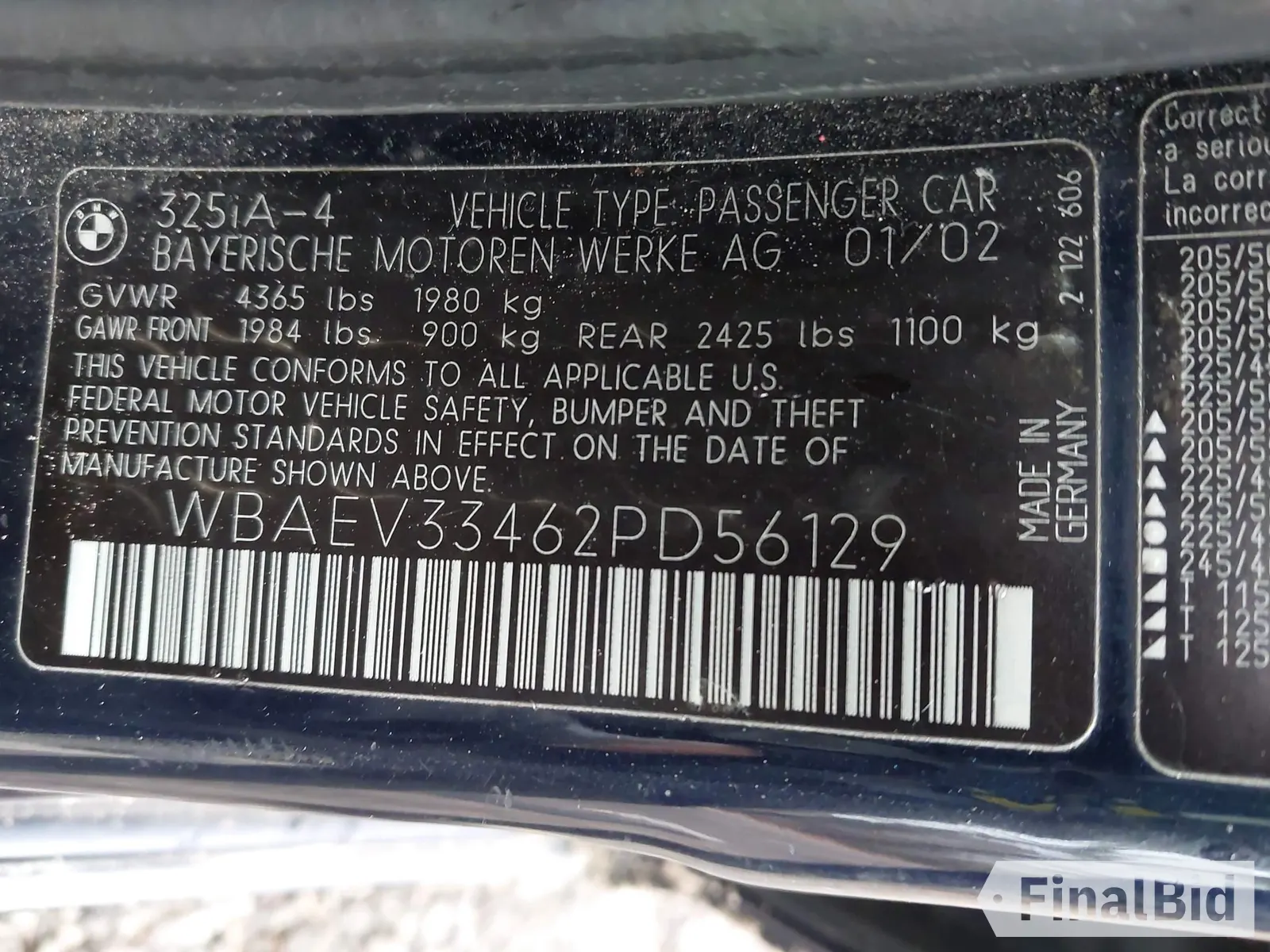 2002 BMW 3 Series 325i