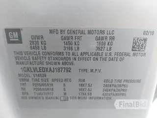 2010 GMC Acadia SLE
