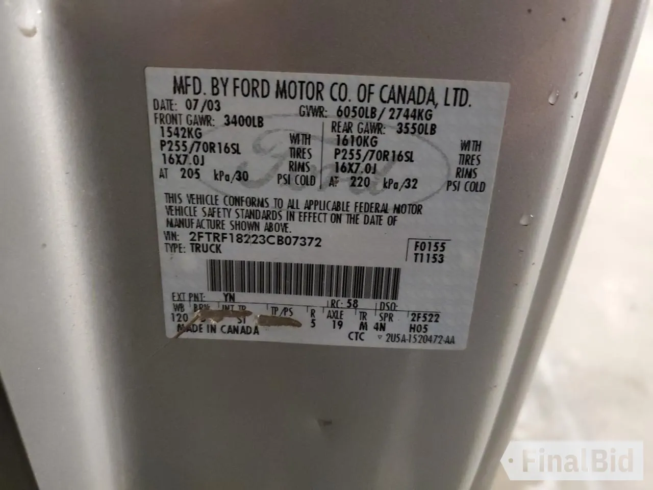 2003 Ford F-150 XL