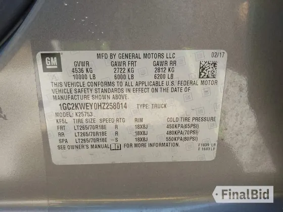 2017 Chevrolet Silverado 2500HD LTZ